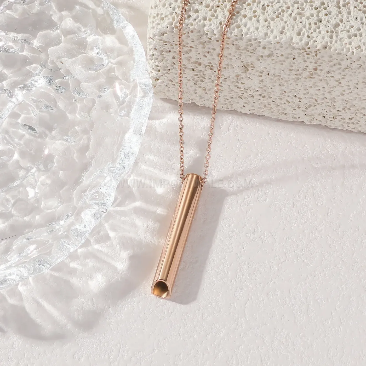 Stainless Steel Mindfulness Breath Pendant Necklace for Faith and Stress Relief