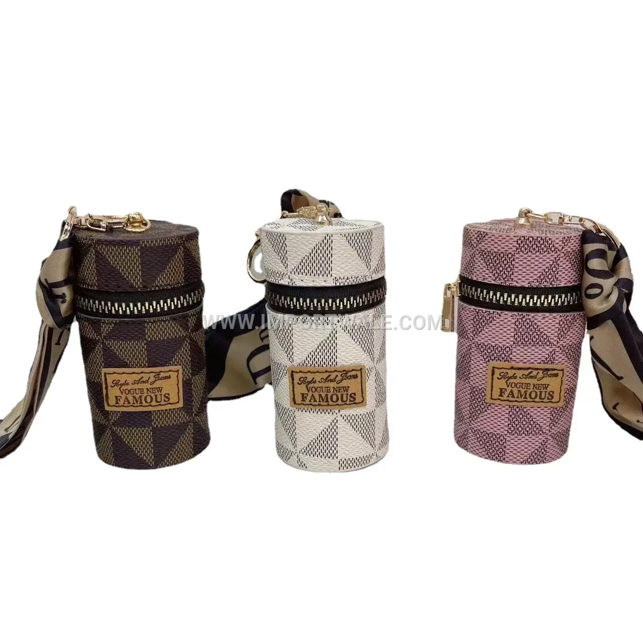 Vintage Monogram Quilted Mini Keychain Pouch