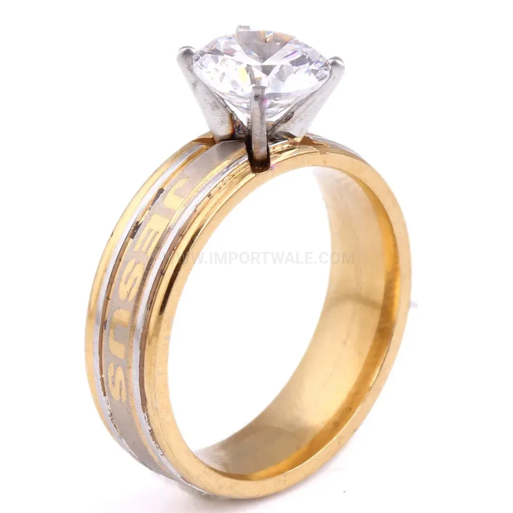 Premium Teardrop Cubic Zirconia 18K Gold Plated Stainless Steel Ring