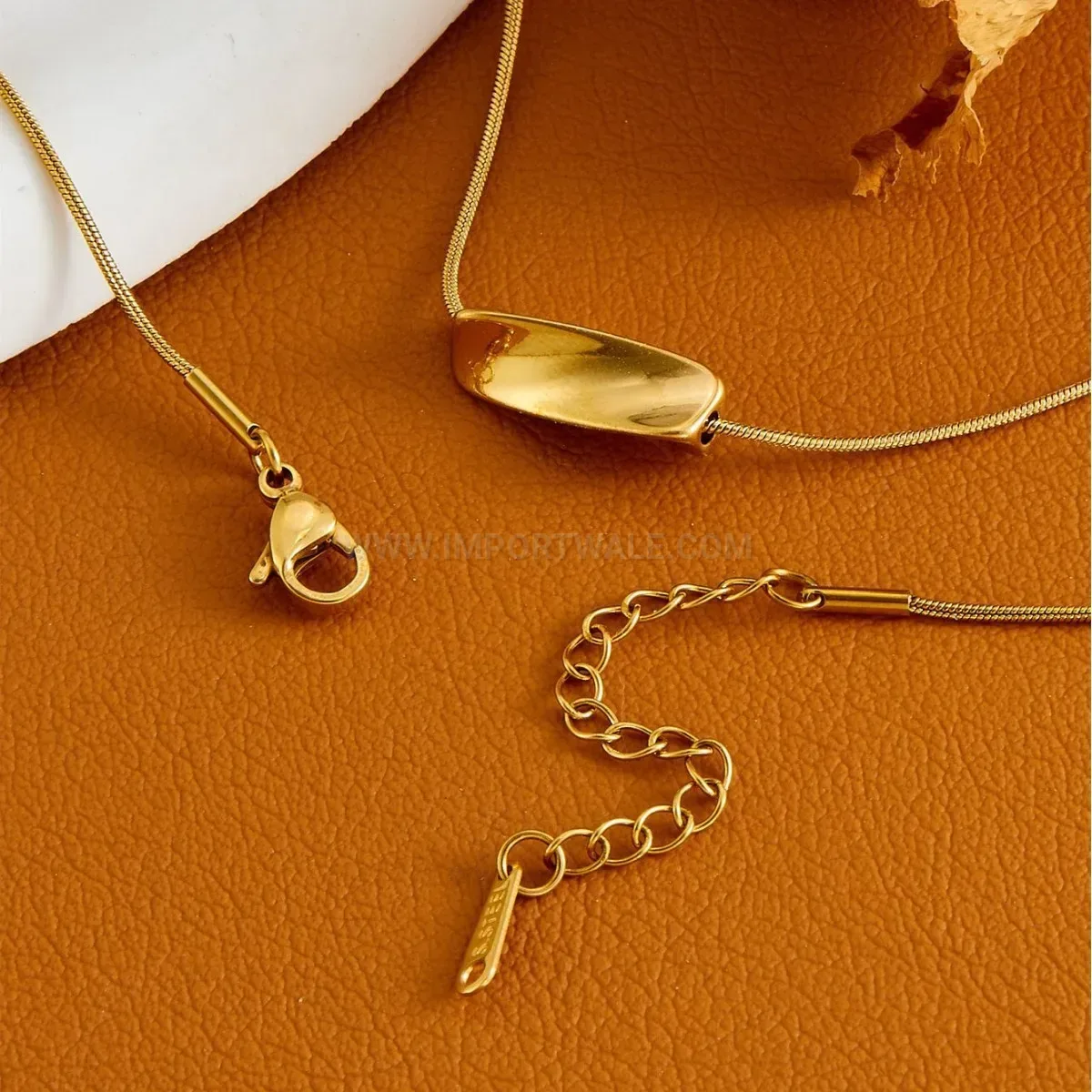 Bold Twisted Geometric Titanium Steel Pendant Necklace