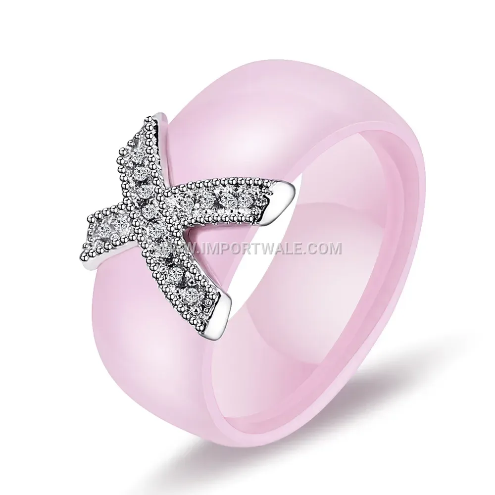 Statement 8mm Ceramic Band with Micro-Paved Zircon Accent