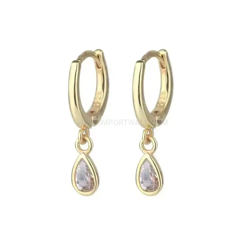 Modern Sparkling Zircon Leaf Stainless Steel Cartilage Stud Earring Set