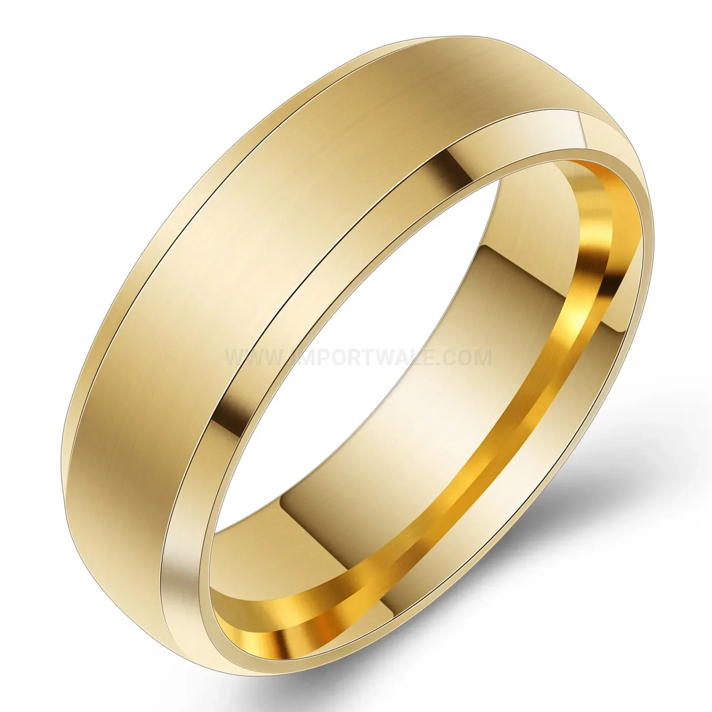 Modern Classic Sleek Stainless Steel 6mm Couple Band Ring