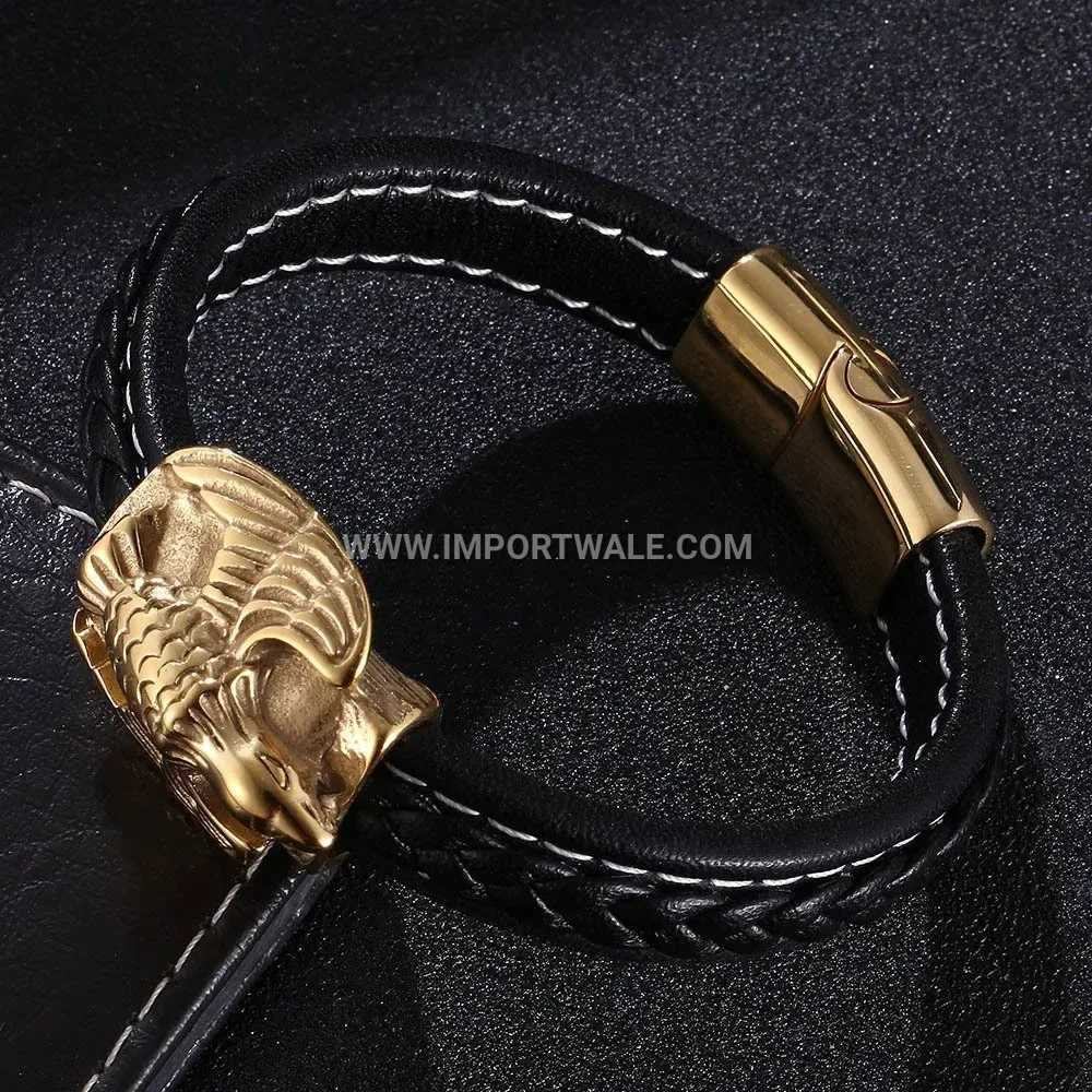 Stainless Steel Bullet Zircon Magnetic Link Bracelet