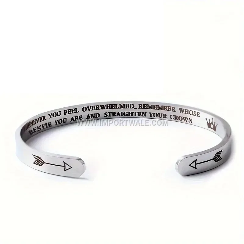 Multi-Layer Faux Leather Heart Charm Bracelet with Brushed Clasp