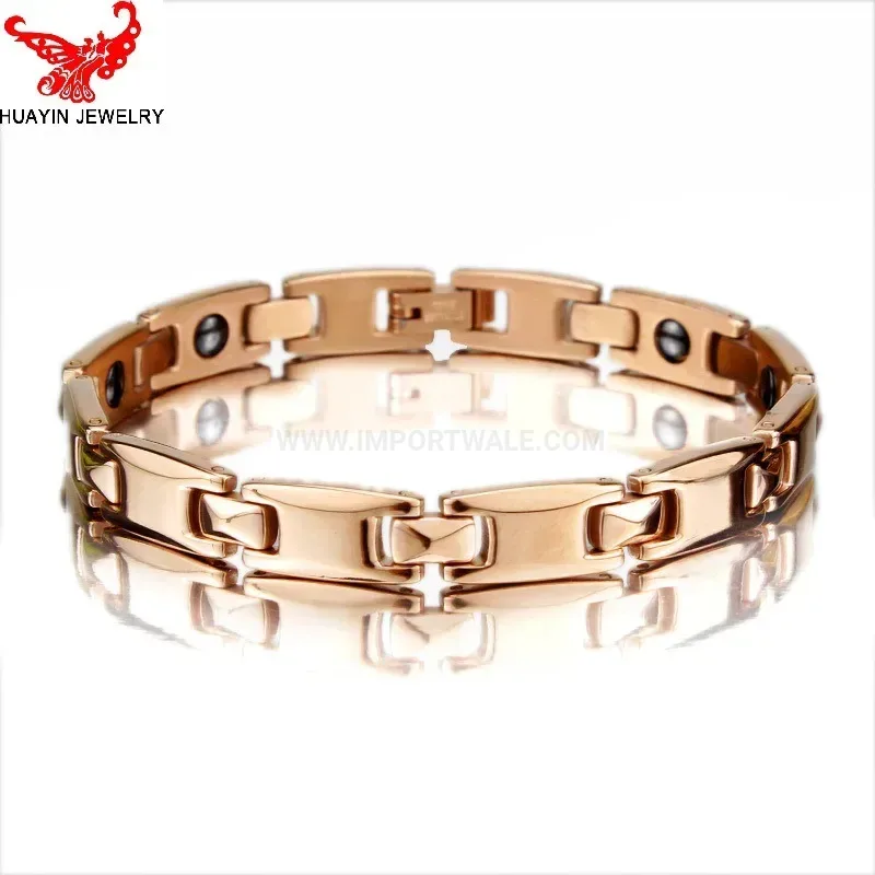 Elegant Unisex Titanium Steel Hematite Bio Magnetic Bracelet