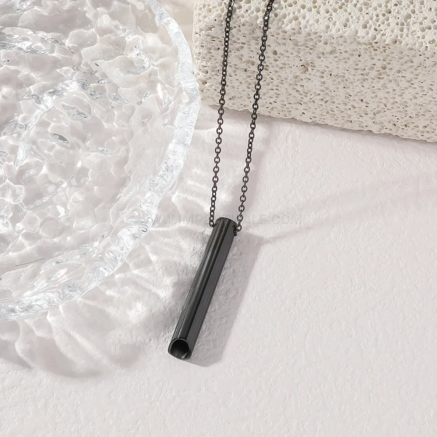 Stainless Steel Mindfulness Breath Pendant Necklace for Faith and Stress Relief