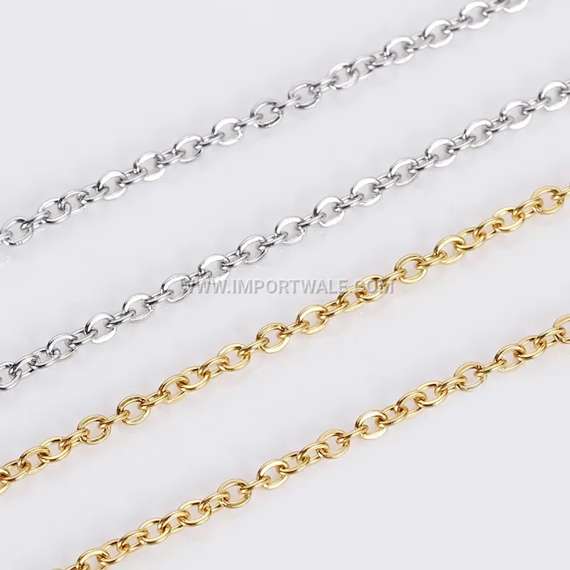 Roman Numeral Interlocking Double Ring Stainless Steel Pendant Necklace
