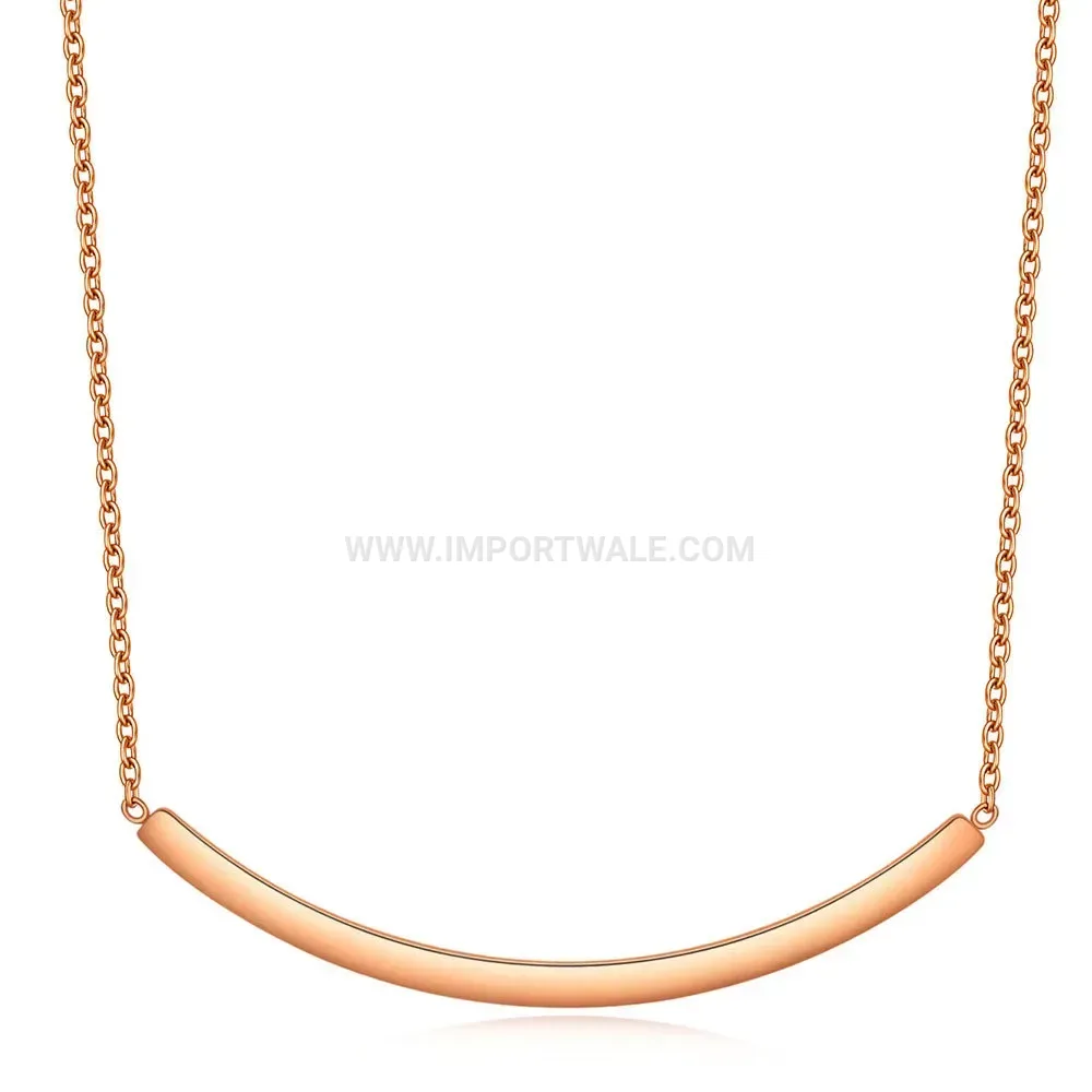 Minimalist Curved Bar Stainless Steel Choker Necklace