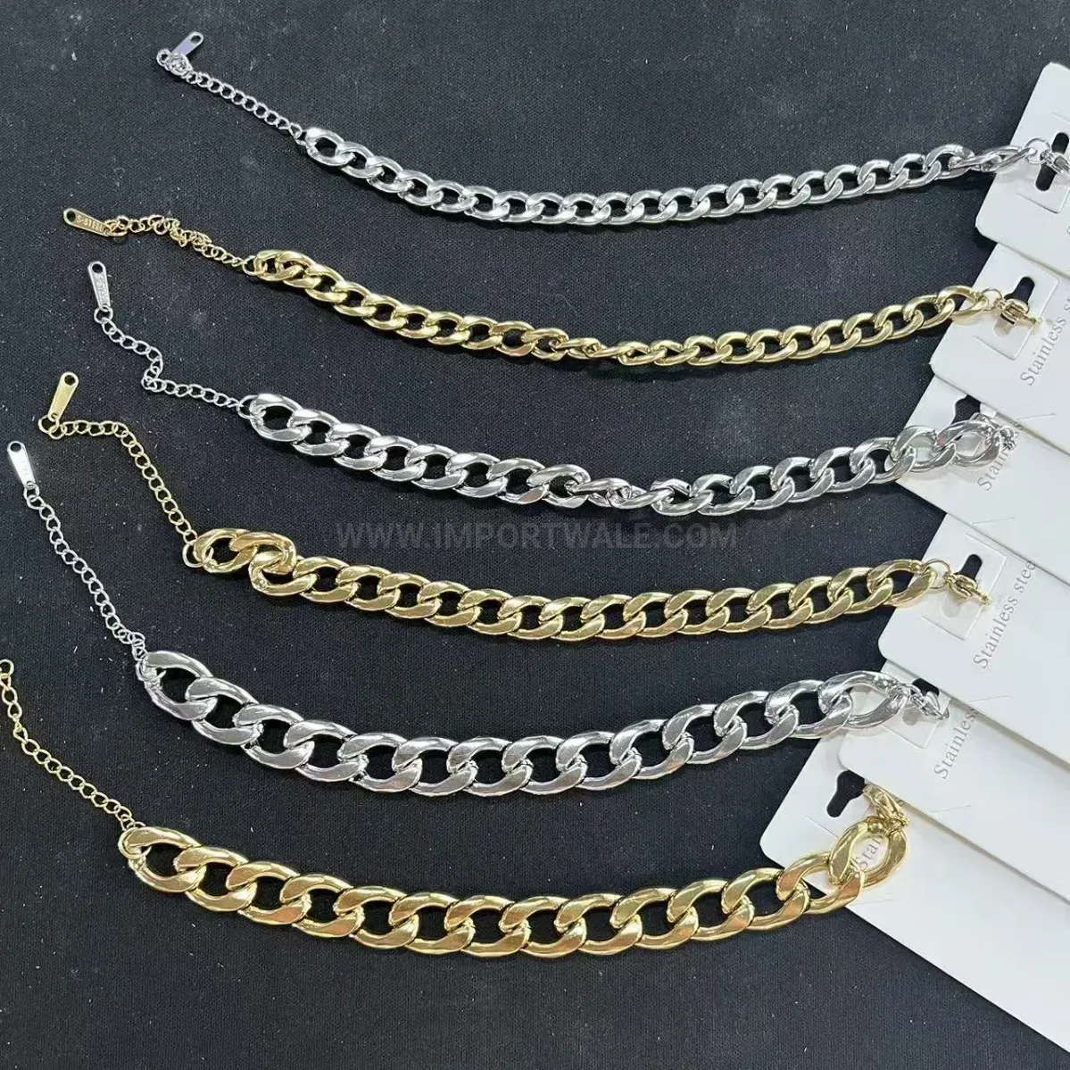 Unisex Stainless Steel Chunky Chain Link Statement Bracelet