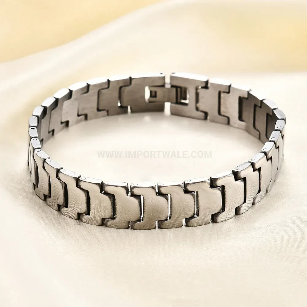 Bold 19mm Smooth Polished Stainless Steel Watch Band Bracelet