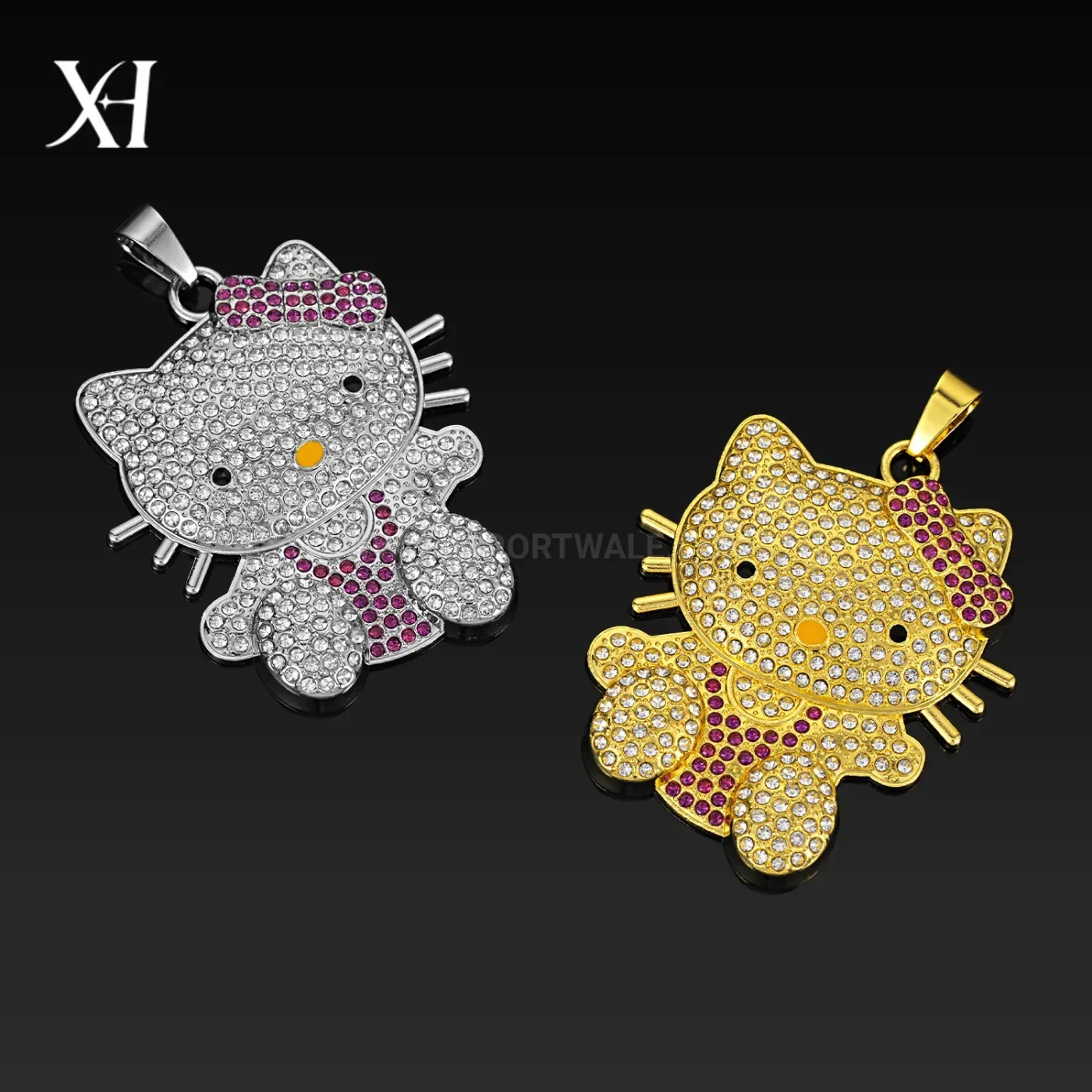 Playful Cartoon Cat Pendant with Delicate Snake Chain