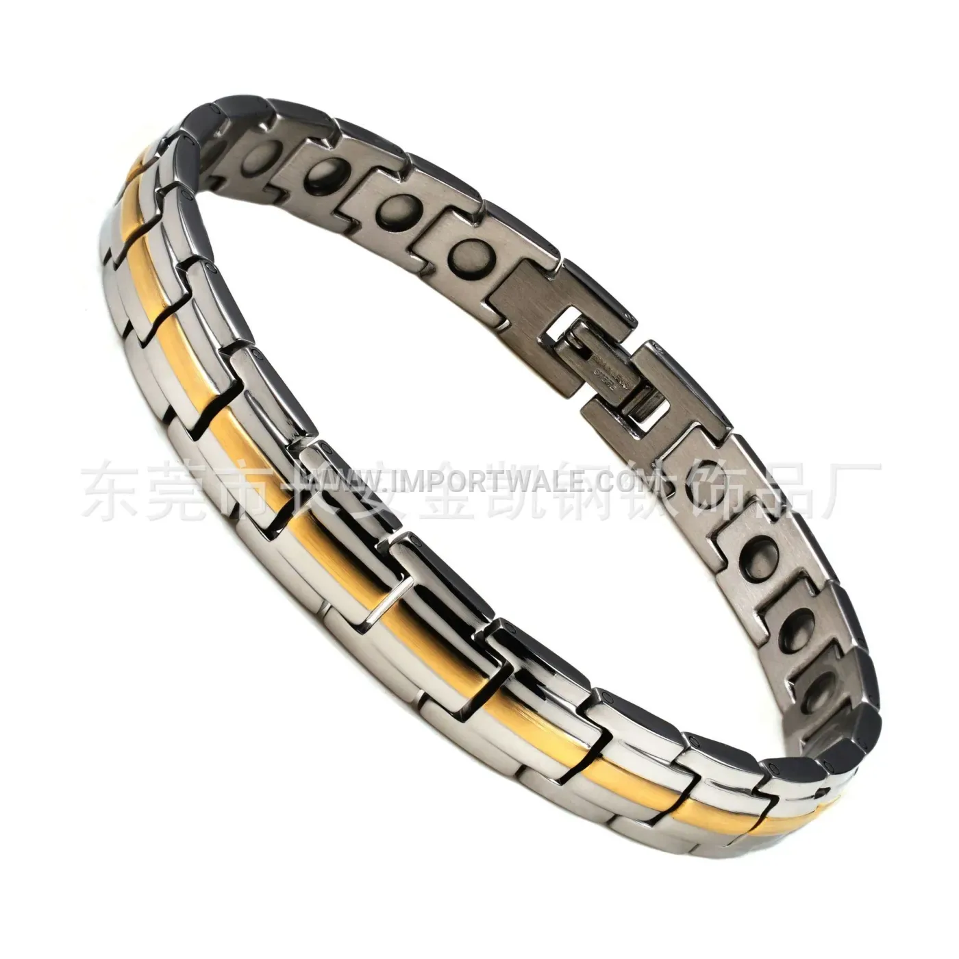 Minimalist Adjustable Stainless Steel Magnetic Link Bracelet
