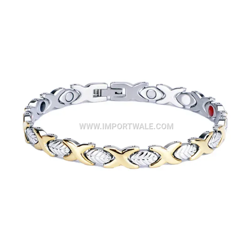 Four-in-One Plated Titanium Steel Magnetic Chain Bracelet