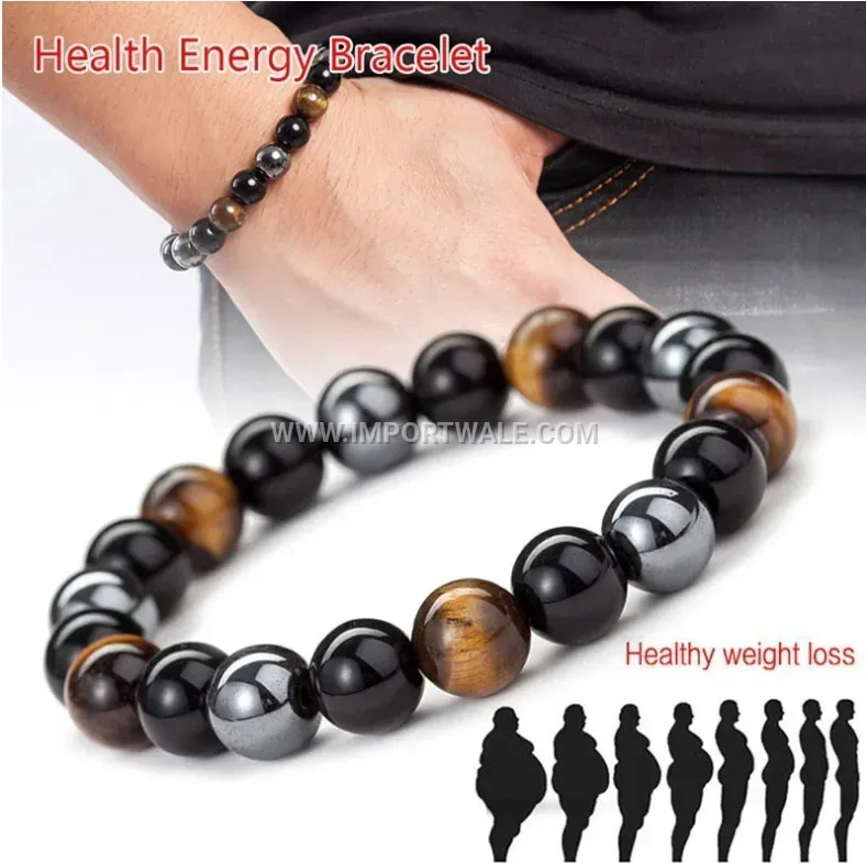 Multi-Strand Textured Leather Magnetic Clasp Wrap Bracelet