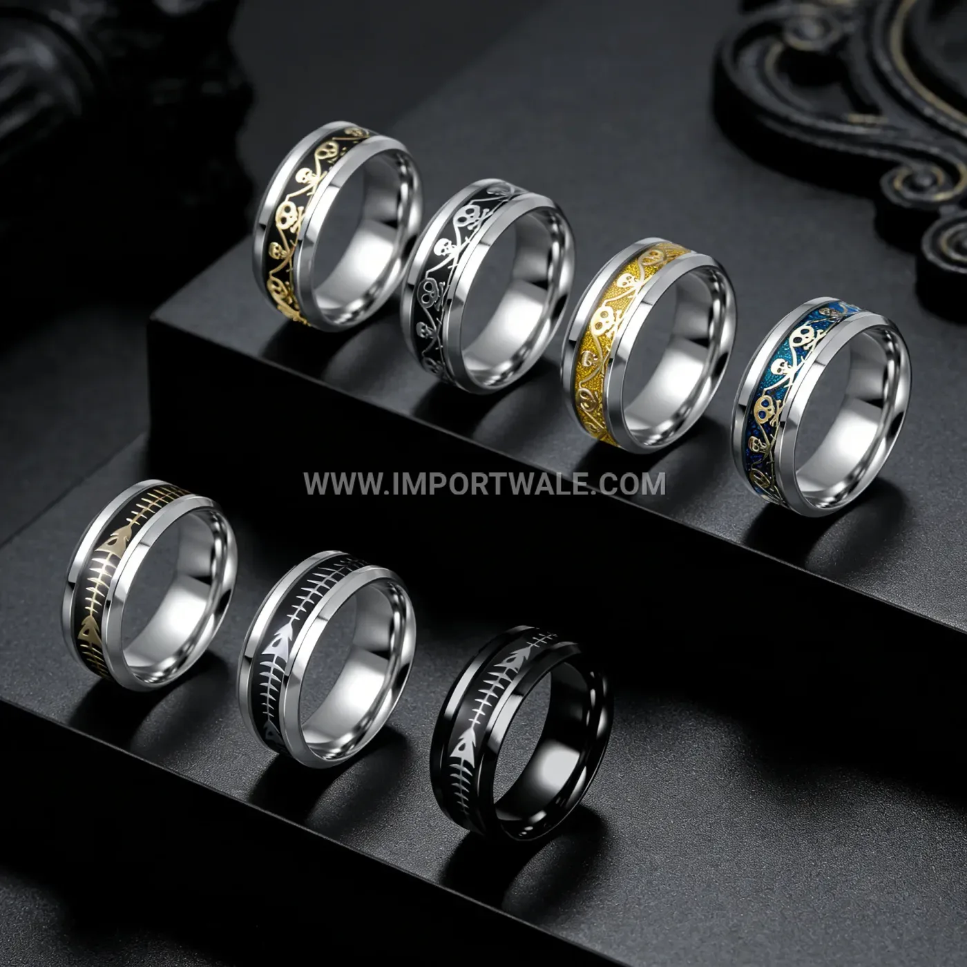 Inscribed Open Adjustable Stainless Steel Ring