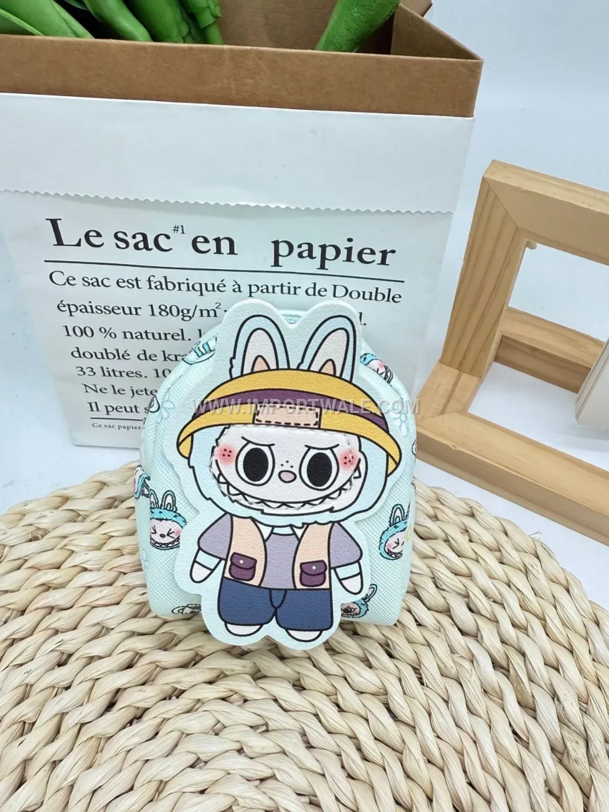 Playful Cartoon Backpack Mini Pouch Charm
