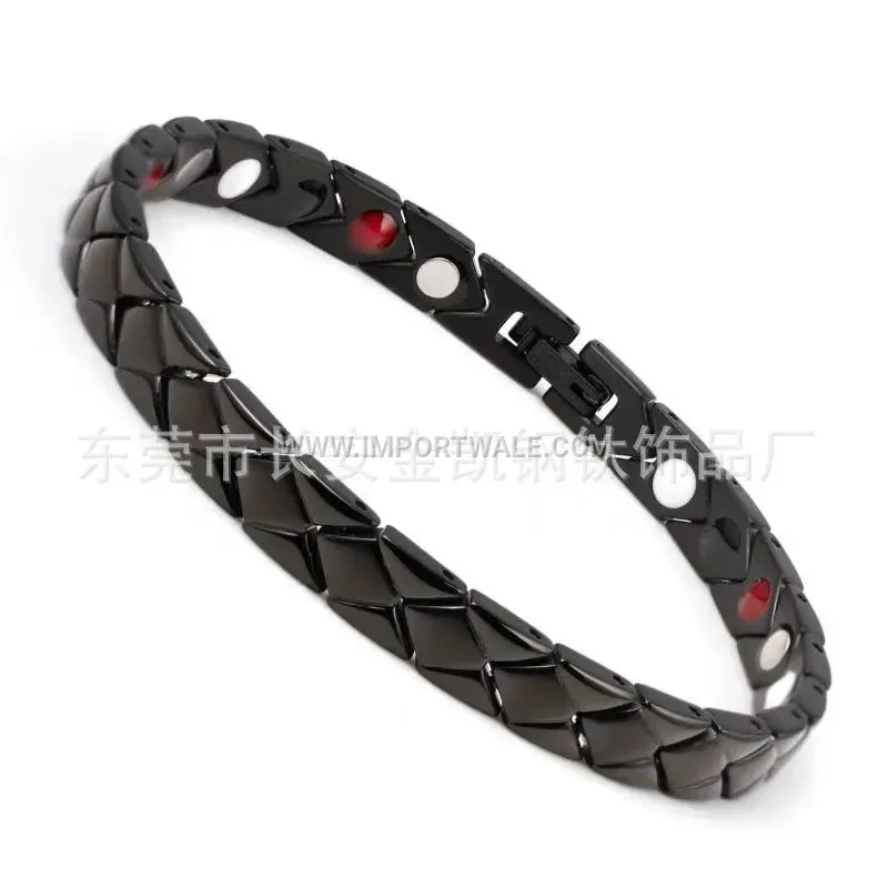 Geometric Line Stainless Steel Magnetic Therapy Bracelet