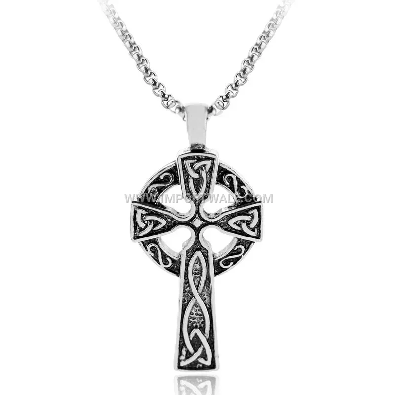 Celtic Knot Thor Cross Titanium Steel Pendant
