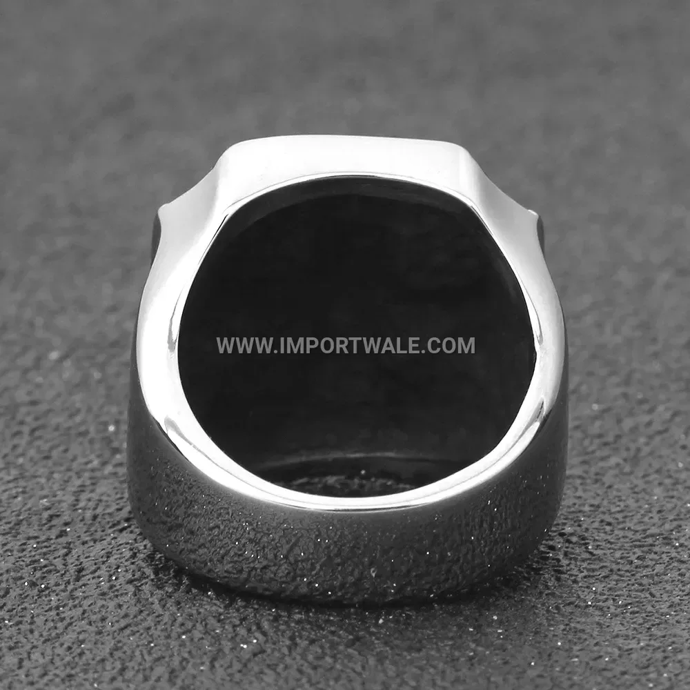 Vintage Cutout Cross Stainless Steel Men Ring