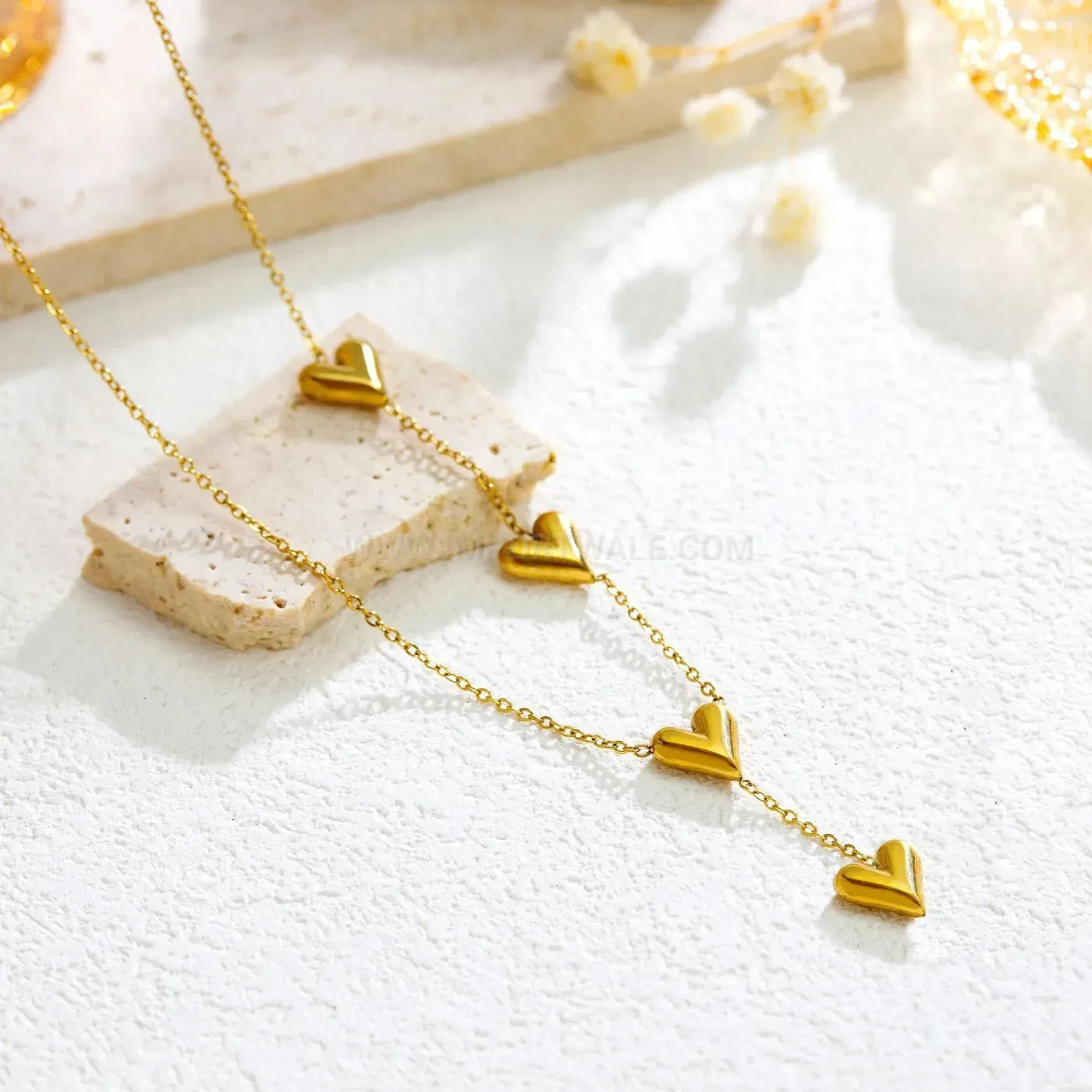 Bold Chic Stainless Steel Multi Heart Pendant Jewelry Set