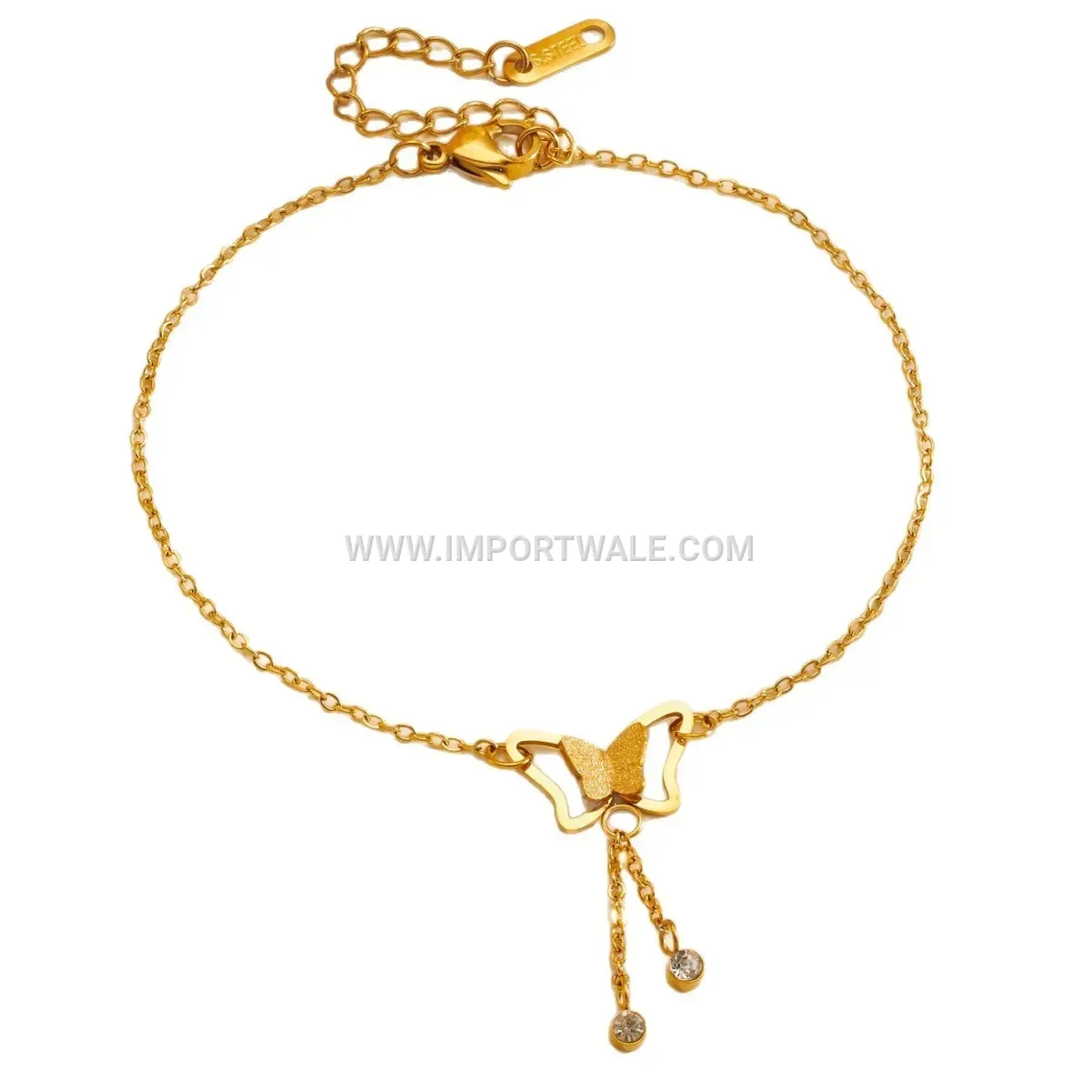 Butterfly Stainless Steel Premium Anti Tarnish Anklet