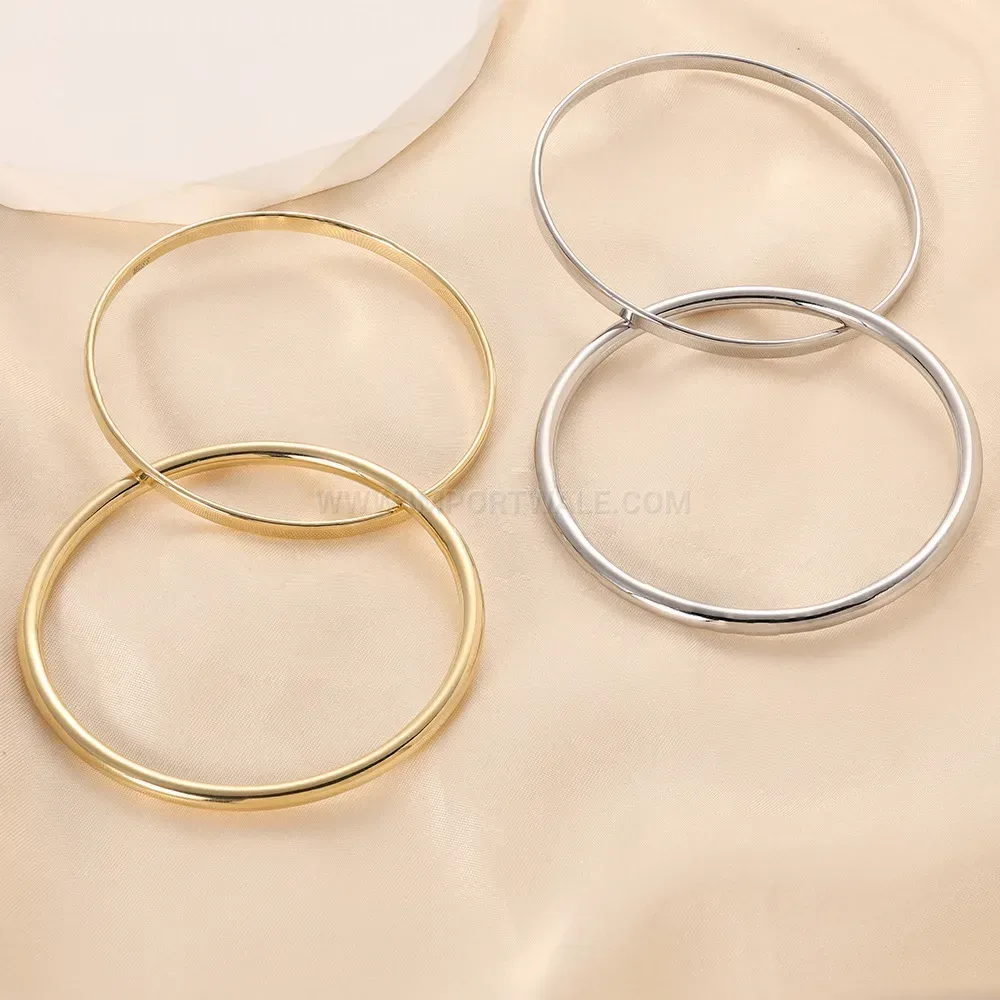Premium Minimalist Smooth Double Layer Stainless Steel Bangle