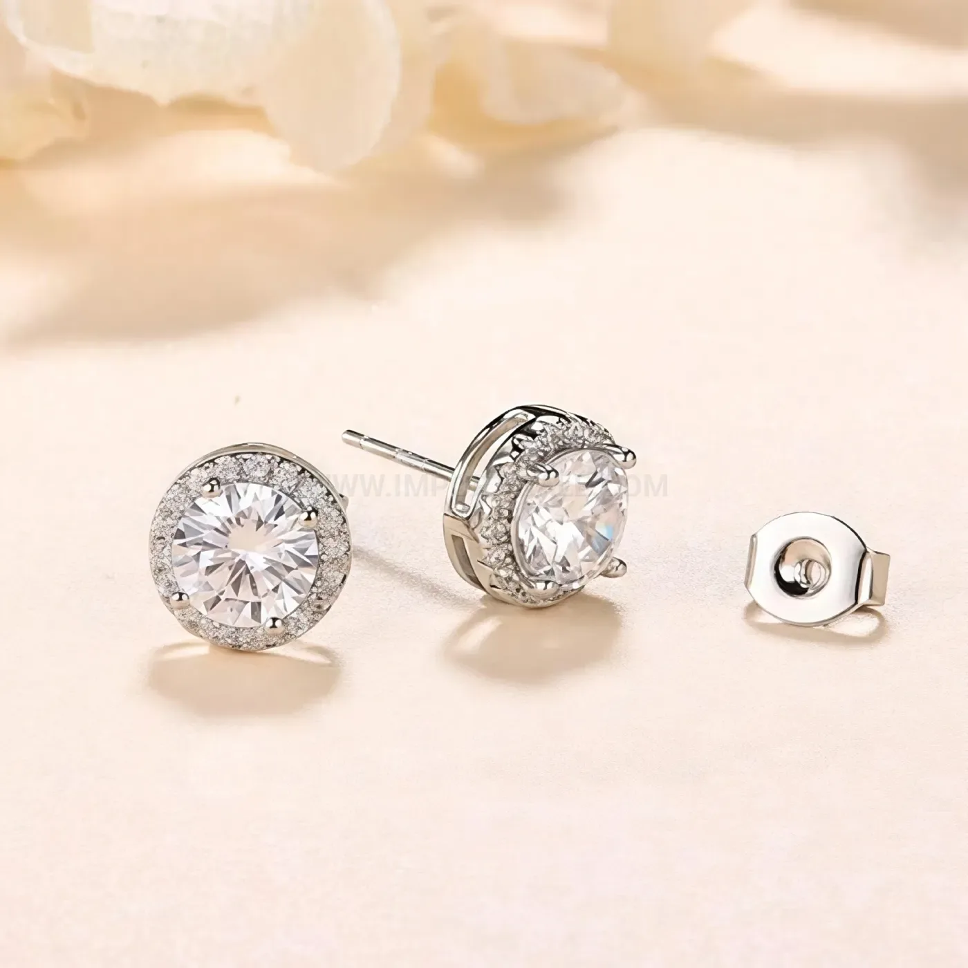 Bold Stainless Steel Square Cut Cubic Zirconia Piercing Earring Set