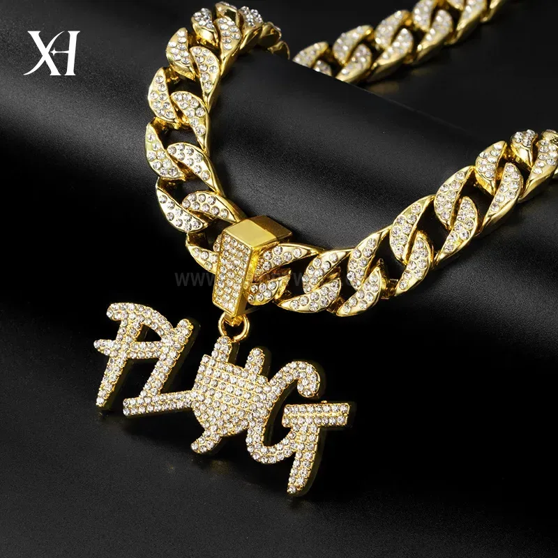 Iced Out Plug Motif Alloy Hip Hop Pendant