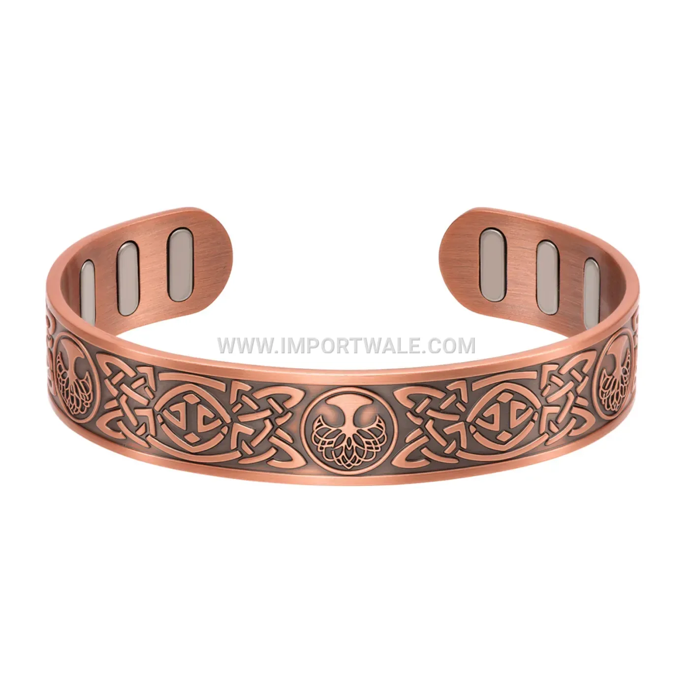 Celtic Sun Moon Tree Of Life Copper Magnetic Cuff Bracelet