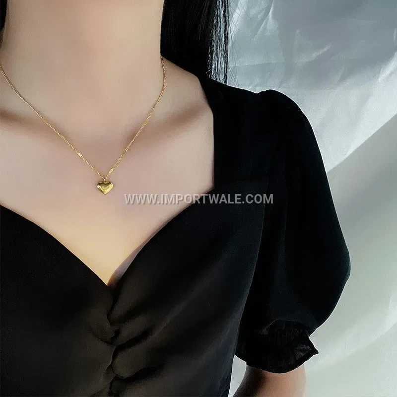 Gold Plated Stainless Steel Heart Hoop Earrings