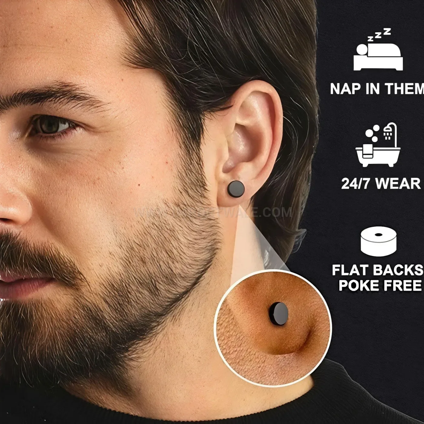 Fashion Stainless Steel Modern Geometric Piercing Ear Cartilage Stud Set