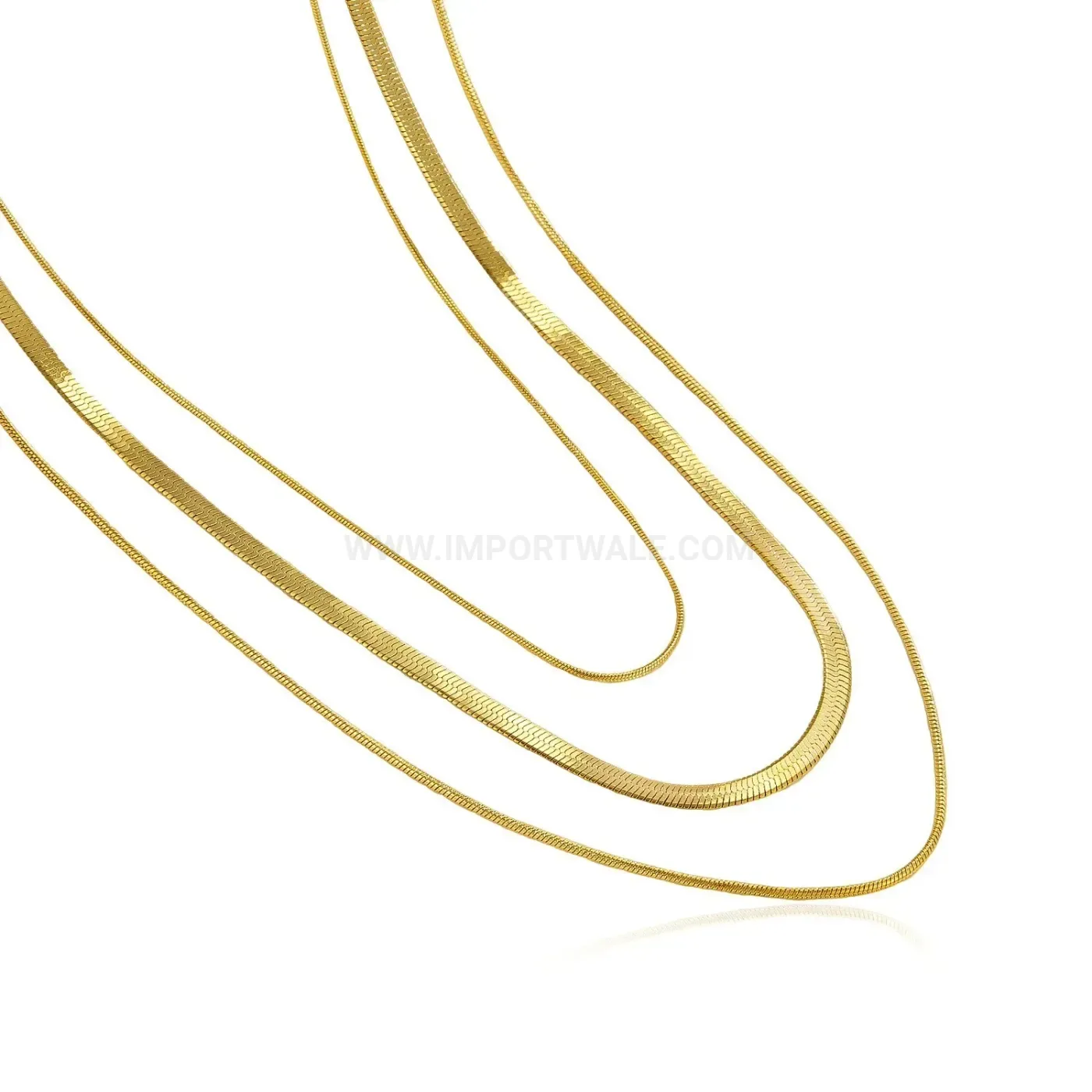 Multi Layer Snake Chain Stainless Steel Necklace