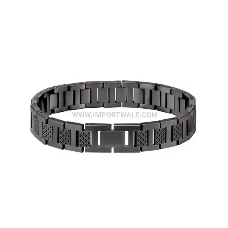 Adjustable All-Magnetic Titanium Steel Bracelet with Crocodile Motif