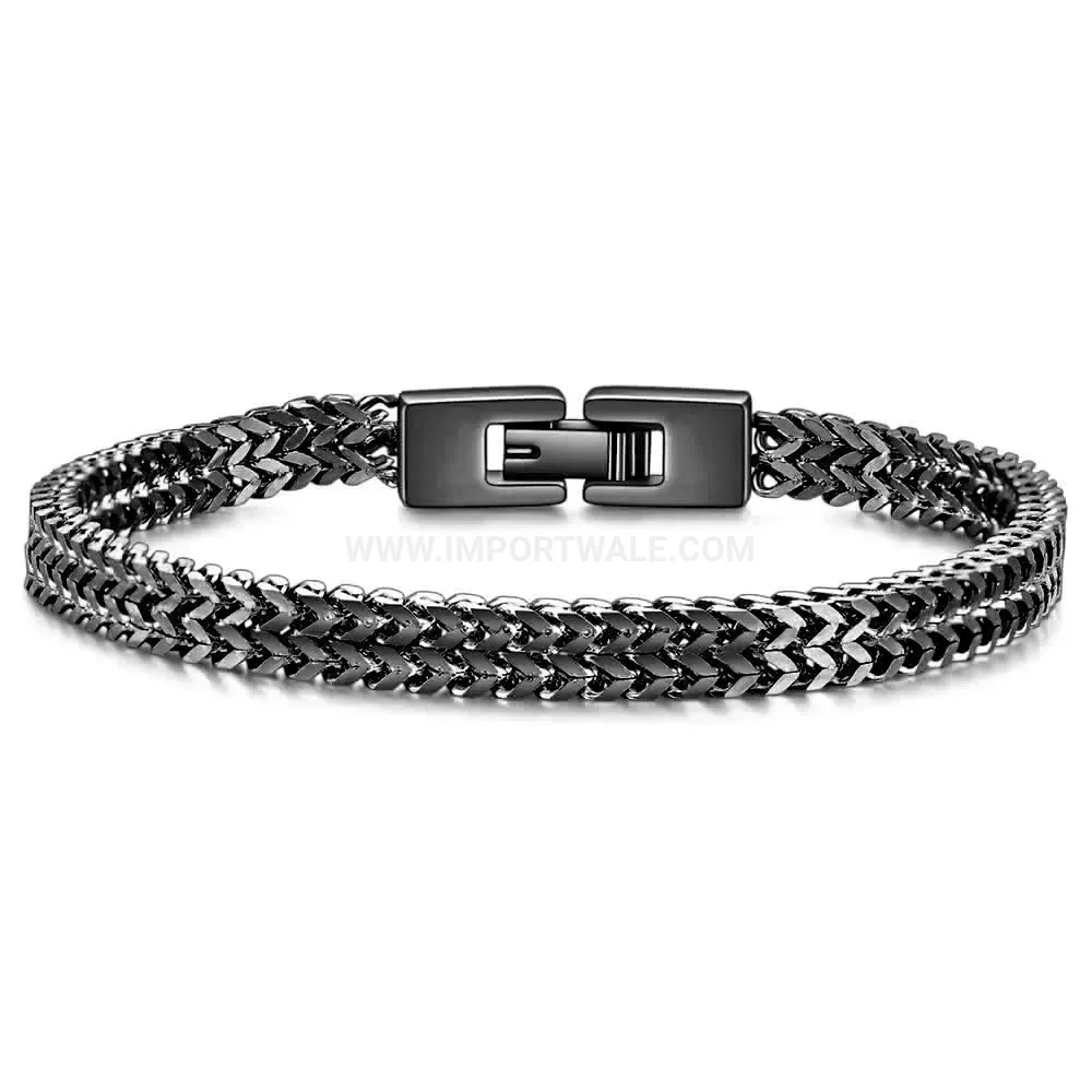 Men's Vintage Stainless Steel Keel Snake Chain Bracelet
