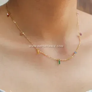 Sleek Geometric Link Chain Stainless Steel Pendant Necklace