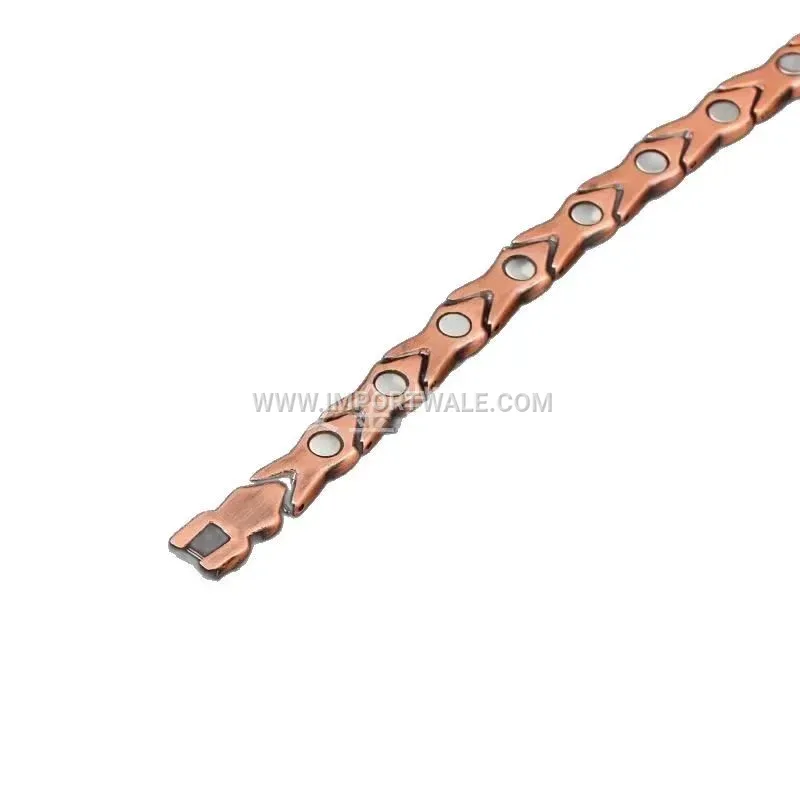 Vintage Red Copper Magnetic Link Therapy Bracelet
