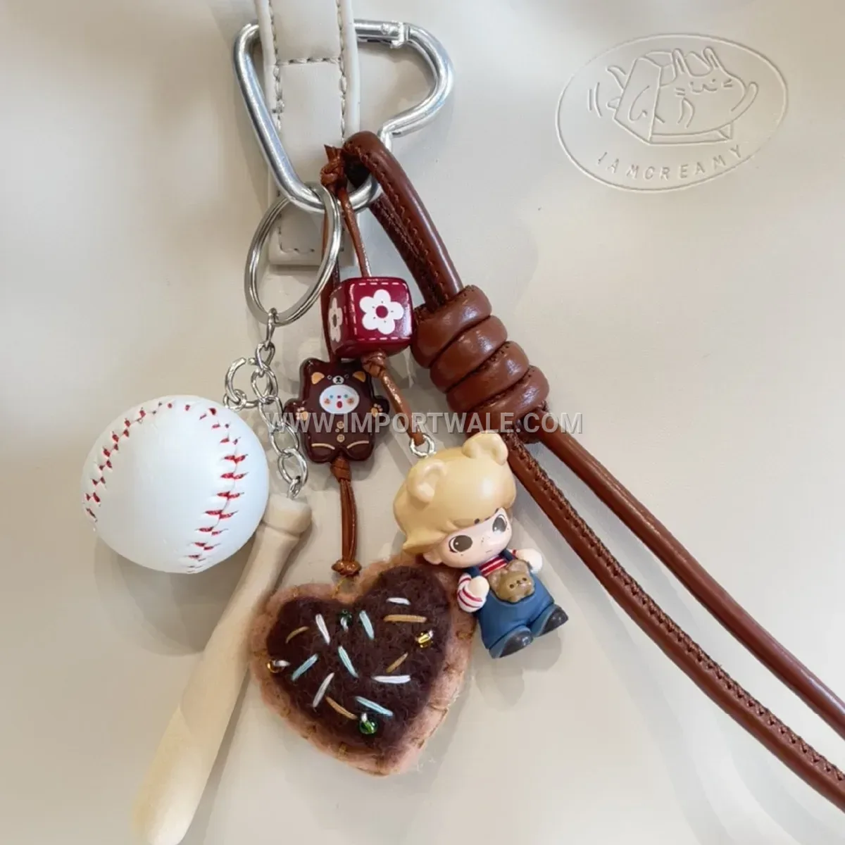 Cute Vintage Style Resin Doll Bag Charm Keychain