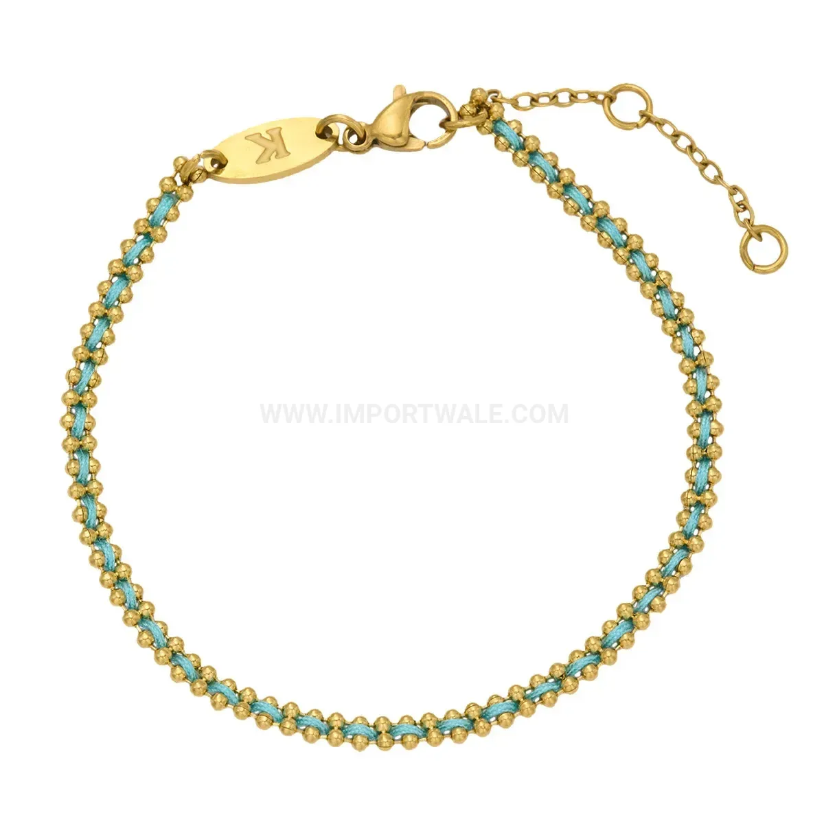 Stylish Minimalist Woven Cord Stainless Steel Bracelet With Vacuum Plating