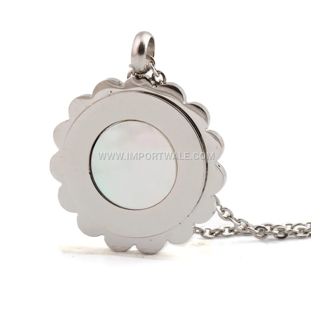 Minimalist Stainless Steel Sunflower Pendant Collar Necklace