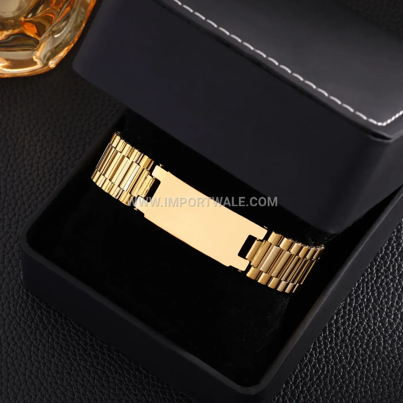 Men's Flexible Titanium Steel Watch Chain Style Wrap Bracelet