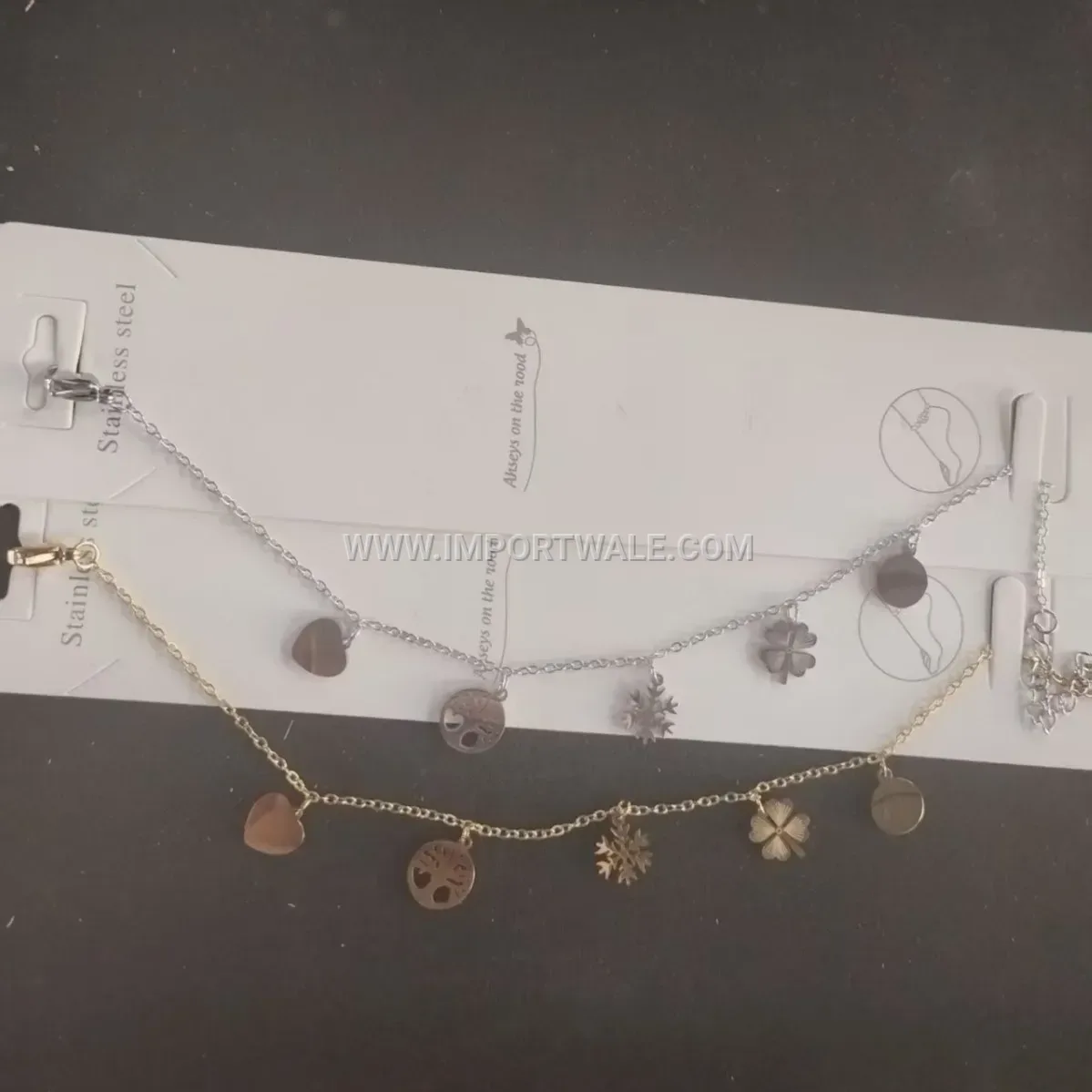 Delicate Gold Snowflake Stainless Steel Premium Anklet Anti Tarnish