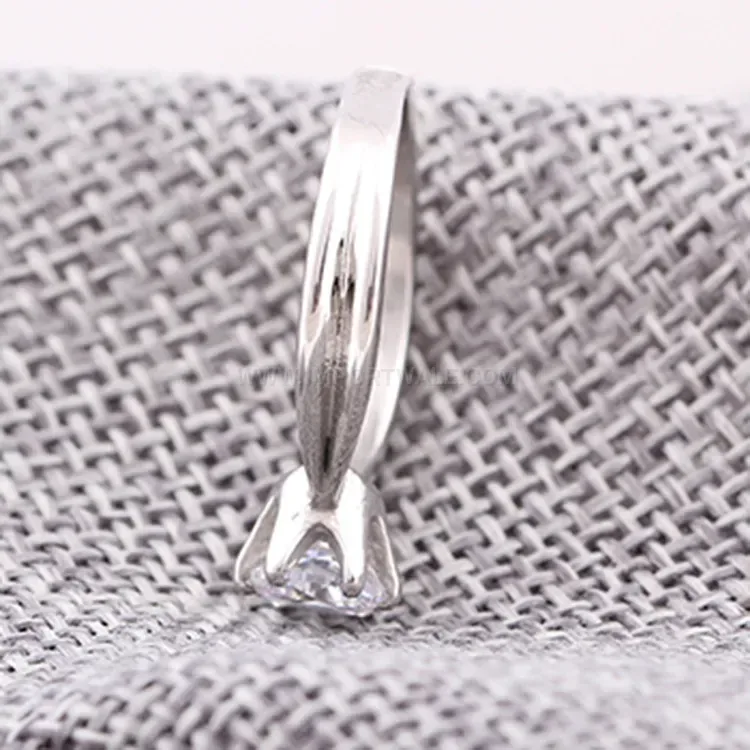 Trendy Minimalist Cast Stainless Steel Band with Rhinestone Accents