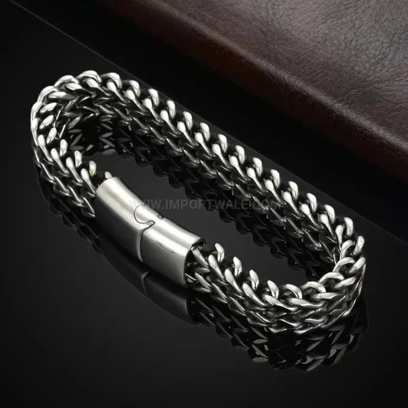Stylish Bold Stainless Steel Cuban Link Chain Bracelet