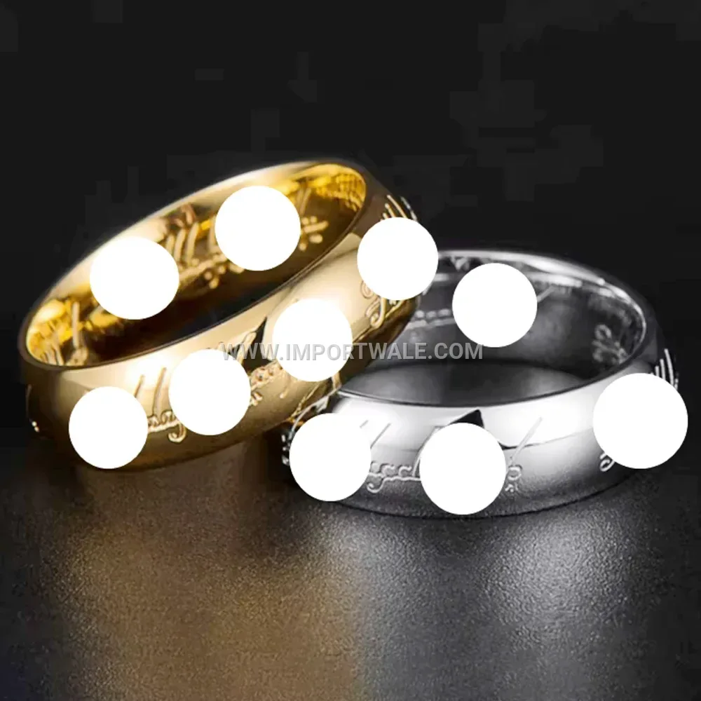 18K Gold Plated 316L Stainless Steel Band Ring