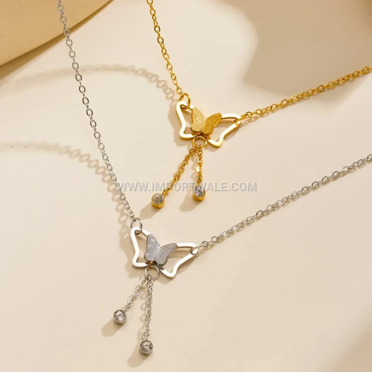 Hollow Butterfly Stainless Steel Beach Anklet