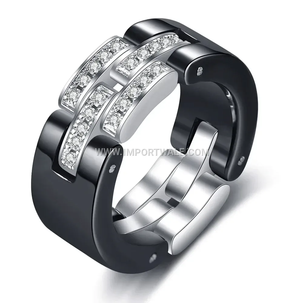Chain Spliced Stainless Steel Ceramic Ring