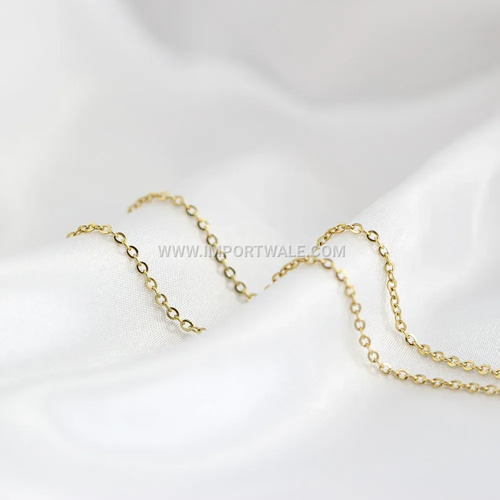 Polished Round Disc Pendant Gold Plated Stainless Steel Necklace