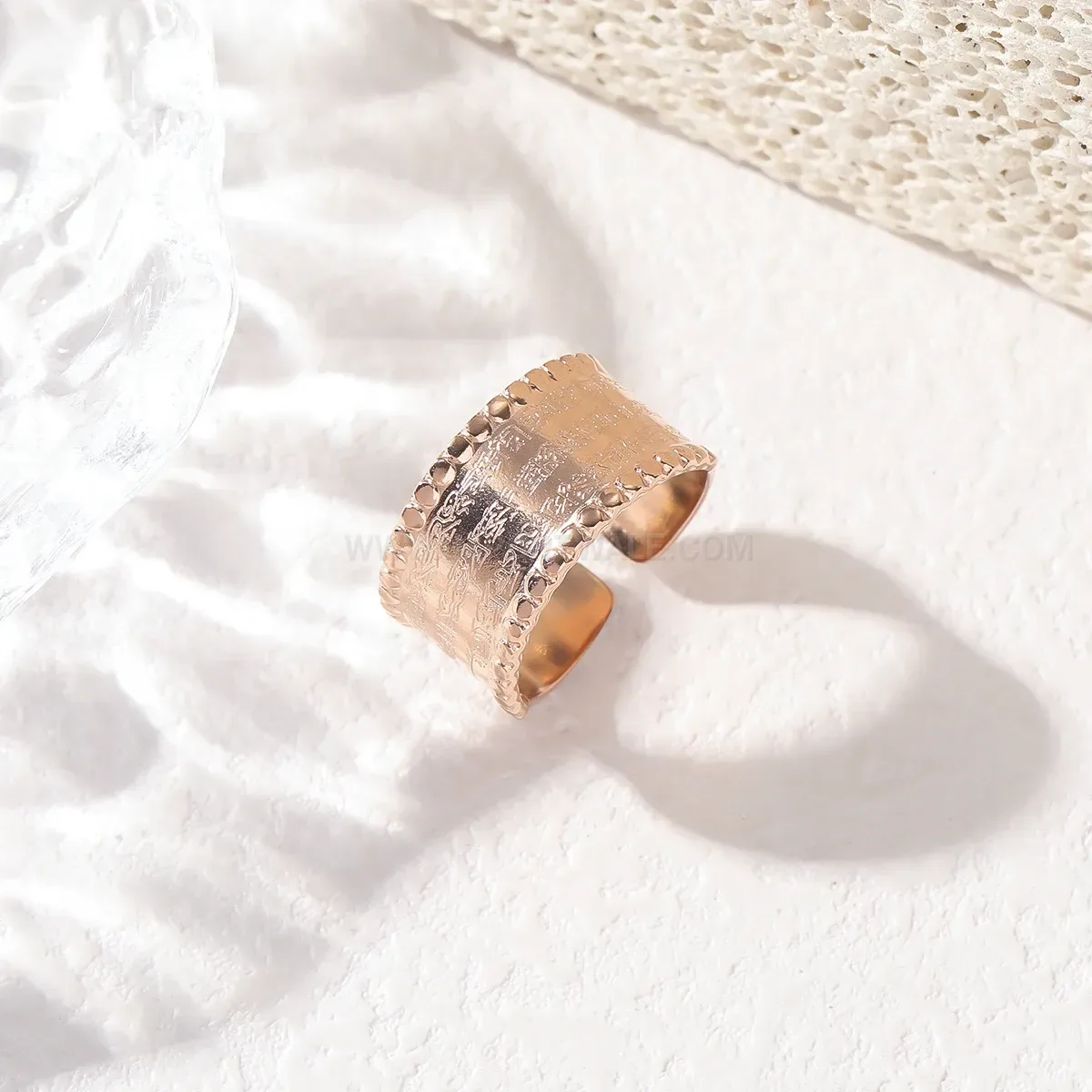 Adjustable Stainless Steel Ayatul Kursi Arabic Calligraphy Ring