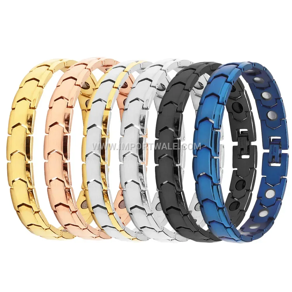Geometric Titanium Steel Arrow Link Bracelet for Men